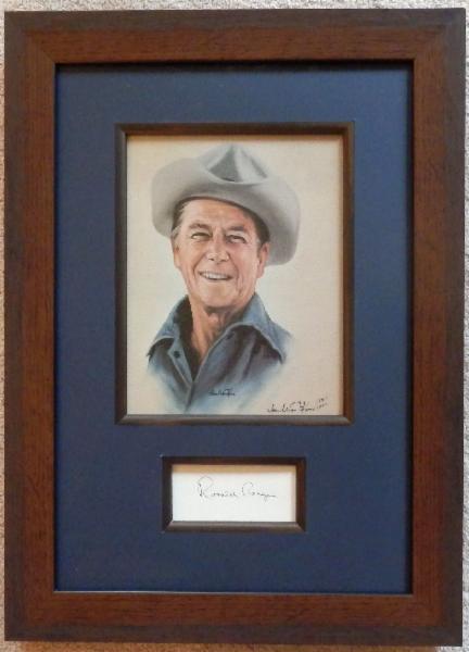 Ronald Reagan Cowboy Giclee #184 of 1000 with Signature Cut