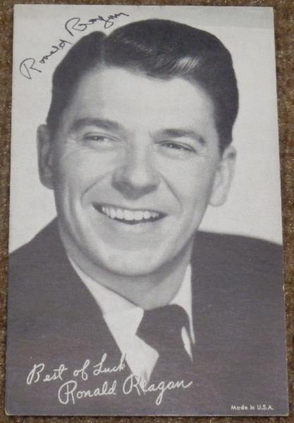 Ronald Reagan Signed Vintage Photo Card
