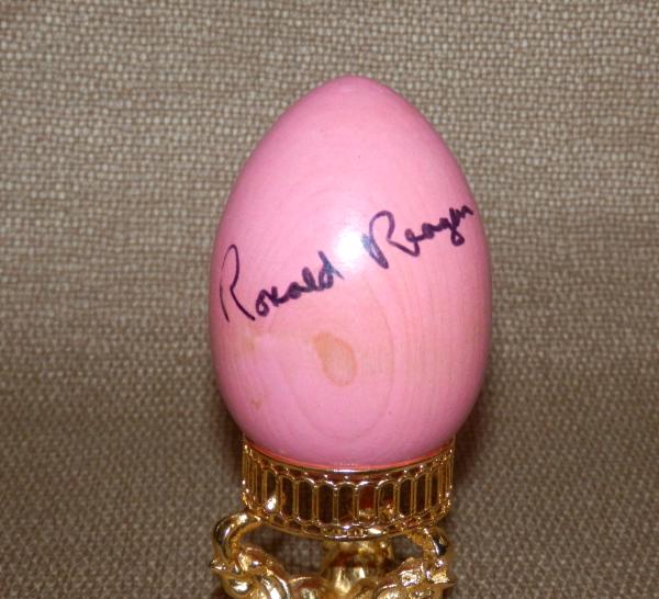 Ronald Reagan Signed as President White House Easter Egg dated 1982