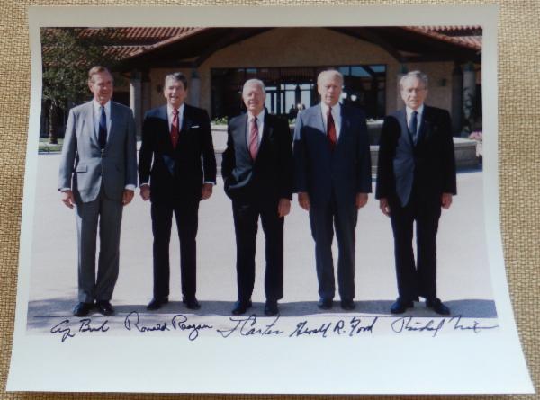 NEW ITEM Five Presidents Photo Signed by All