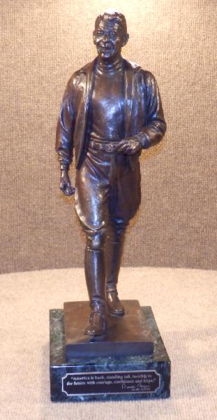 NEW ITEM Reagan 19 Limited Numbered Edition Bronze Sculpture by Lawrence Ludtke on Marble Base