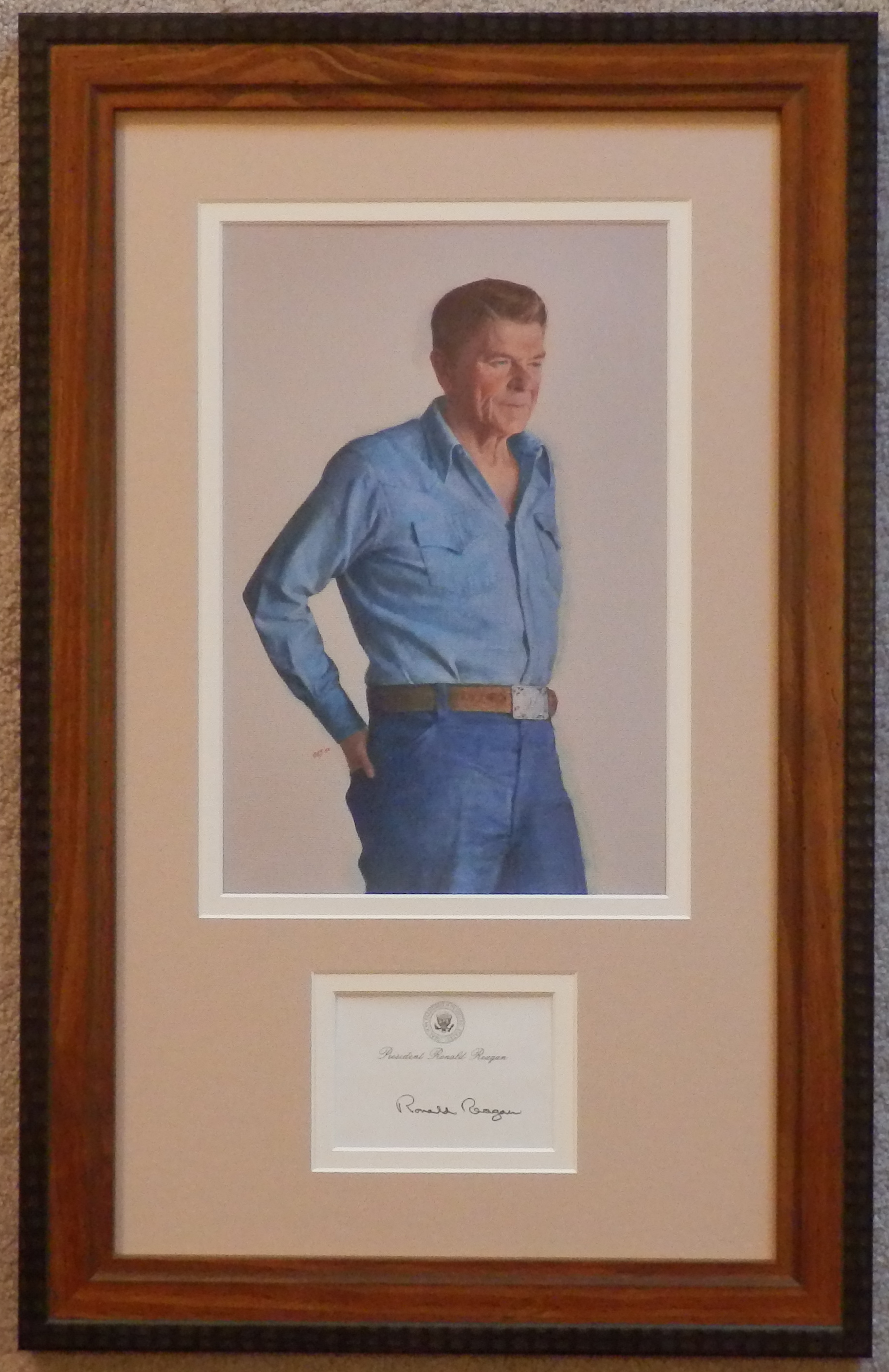 Ronald Reagan Time Magazine Man of the Year Cover Photo Giclee with Signed Post-It-Note